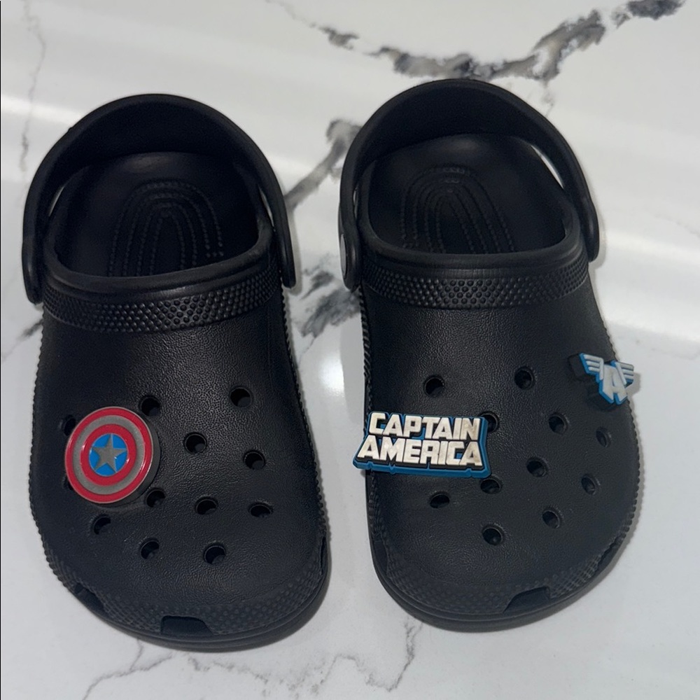 Kids Black Clogs